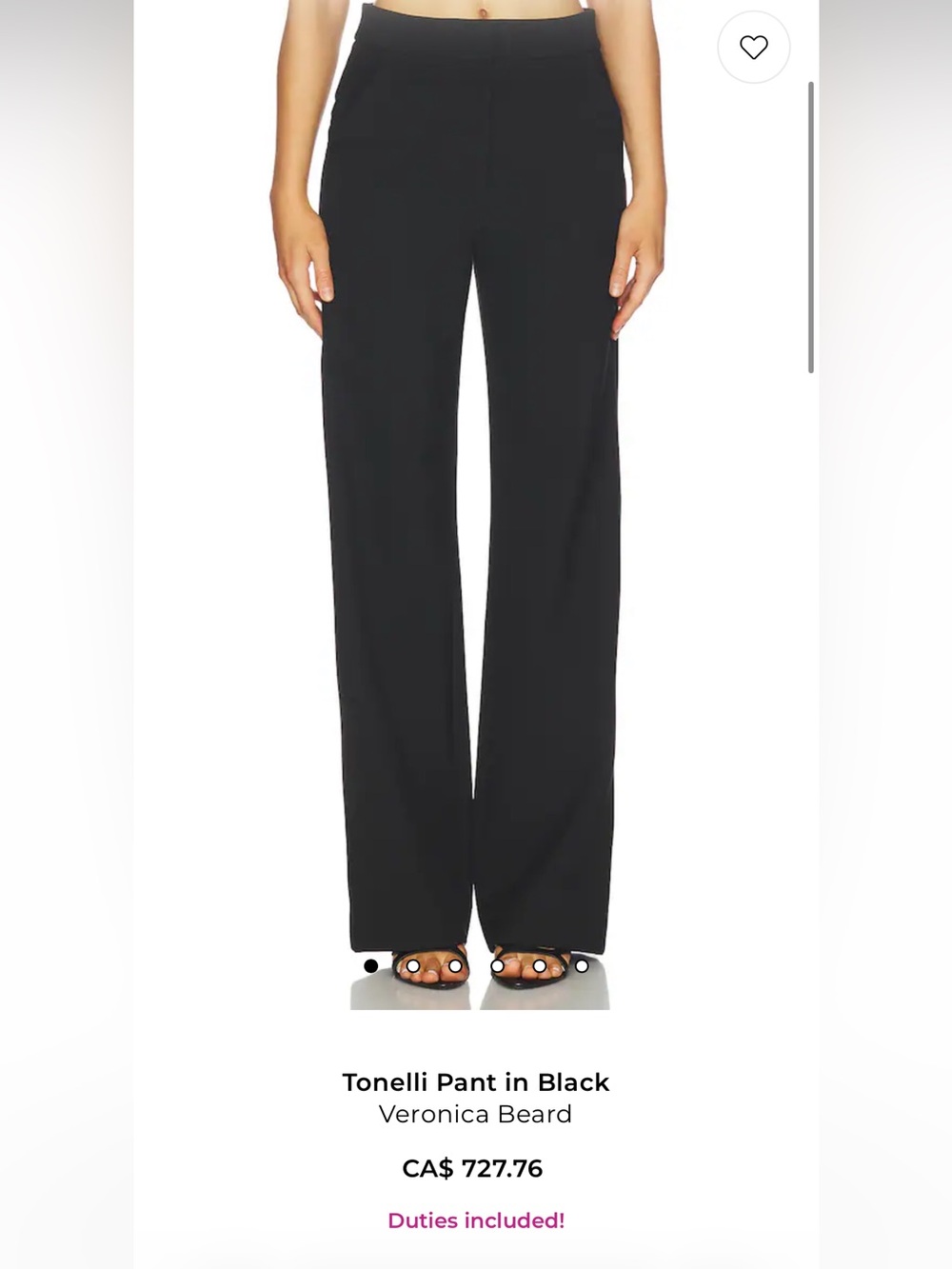 Veronica Beard Tonelli Wide-Leg Pants in Black
